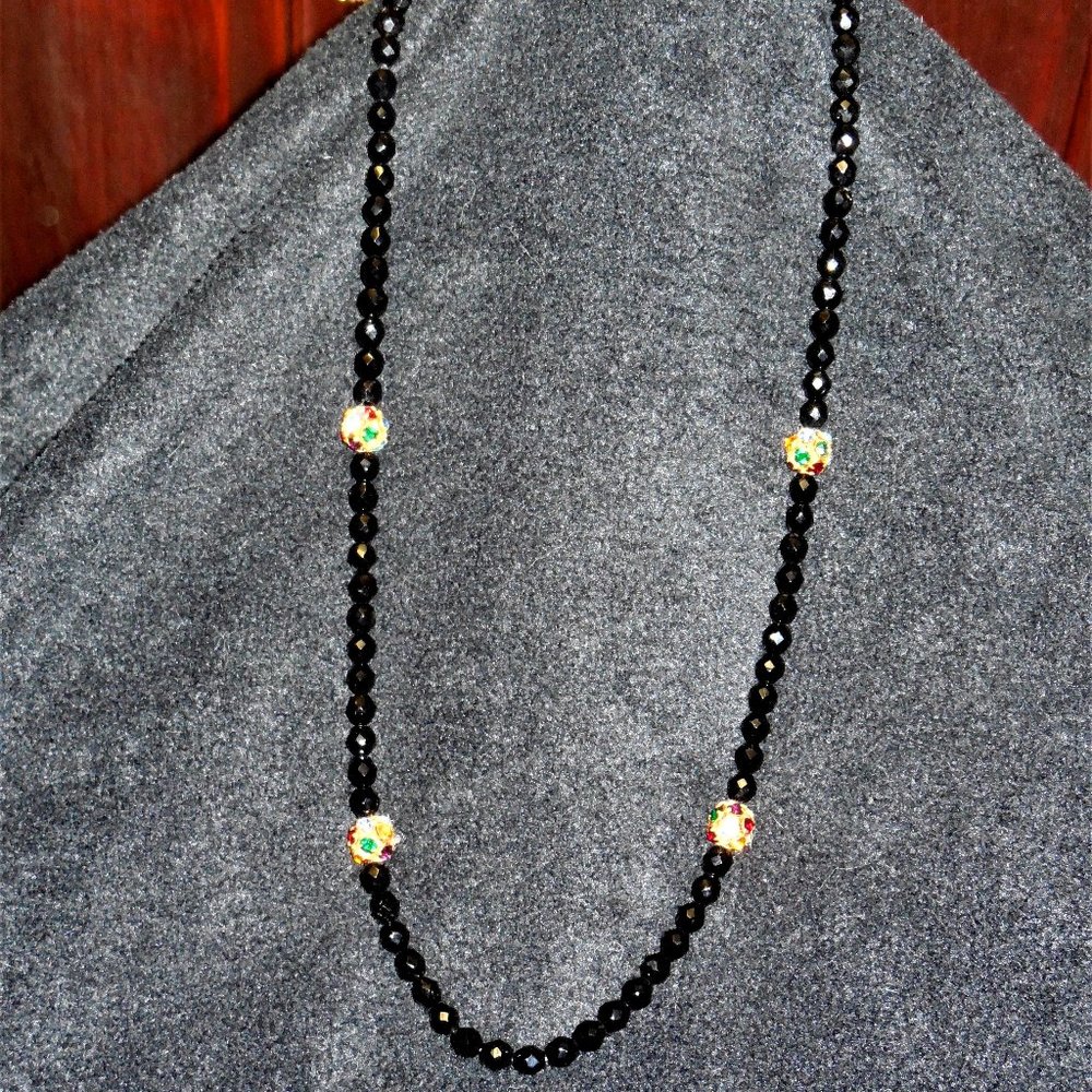 Necklace Black Spinel